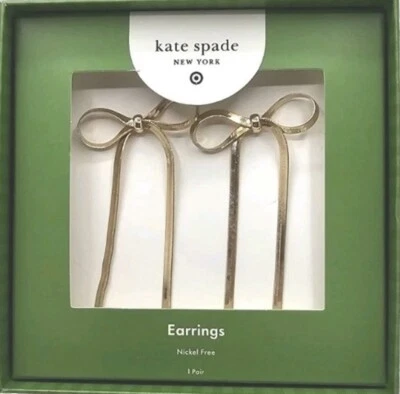 Pendientes colgantes lineales Kate Spade New York X Target Bow ¡EN MANO!! Foto 1 de 4
