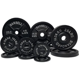 Olympic Barbell Plates 2 inch Solid Cast Iron Weight Plate Home Gym 25/35/45lbs - Picture 1 of 22