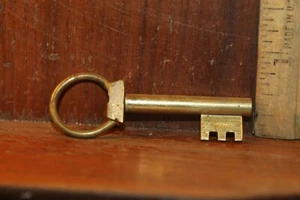 Vintage Spring Loaded Hollow Barrel Skeleton Key 14KG ODK Key Chain - Picture 1 of 7