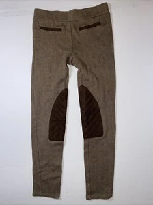 Janie And Jack Girls Herringbone Brown Riding Pants Size 10 - Picture 1 of 6