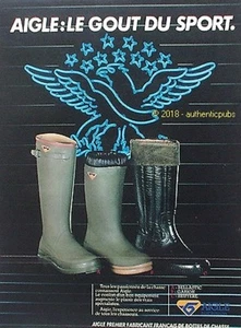 REKLAME ADLER HUTCHINSON JAGDSTIEFEL FÜR JÄGER VON 1981 FRANZÖSISCH AD PUB - Bild 1 von 1