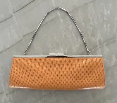Cartera clutch naranja vintage - perforada - excelente estado Foto 1 de 4