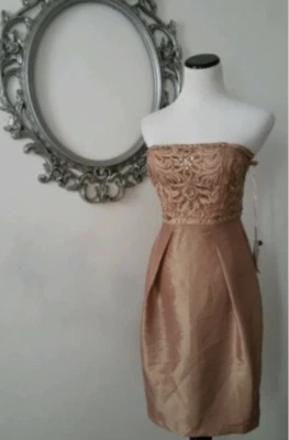 Studio S.W. Sue Wong Women's  Sendal Wood Mini Dress Beads NWT Size 0 XS - Image 1 of 4