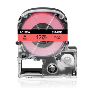 1PK Compatible con EPSON LK-4RBP KingJim SC12RW/LK-4RBP 1/2 pulgada Cinta Etiqueta Roja - Imagen 1 de 11