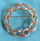 Vintage Classisal Textured Gold Plated Brooch Or Scarf Pin