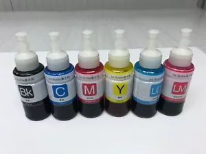 6 Stück Schwarz Cyan Magenta Gelb LC LM Nachfülltinte Farbstoff für HP Canon Epson Patrone - Bild 1 von 1