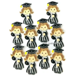 10 Girl Graduation 4.5" Foam Decoration Favors Crafts Recuerdos Graduacion Nina - Picture 1 of 5