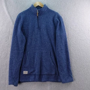 Pullover polar Quiksilver Waterman Collection para hombre azul jaspeado 1/4 cremallera L - Imagen 1 de 6