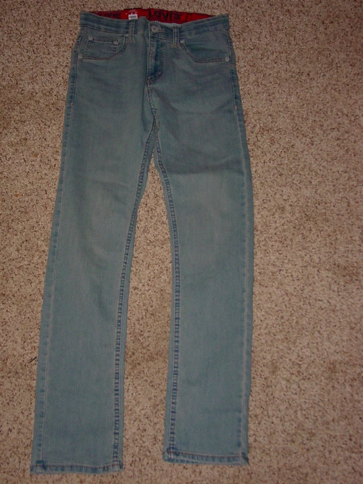 Levi's 511 Slim Fit Flex Stretch Jeans E227-M5W Medium Wash Size 16 Kids 'S