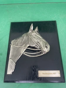 24/3/121  Wandbild Pferdekopf Relief Pferdemotiv Weihnachten 1937 sig. Gg Bommer - Bild 1 von 11