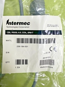 NEW Intermec Data Transfer Cable 236-184-001 CBL RS232 SR61T USA SELLER FREE SH - Picture 1 of 10