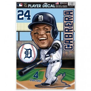 Calcomanía caricatura Miguel Cabrera de los Tigres de Detroit 11x17 multiuso - Imagen 1 de 1