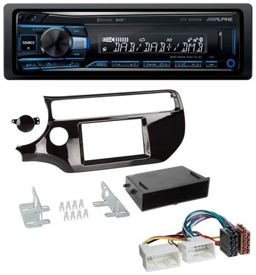Alpine USB Bluetooth DAB MP3 Autoradio für Kia Rio UB ab 2015 piano-schwarz - Bild 1 von 4