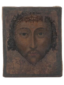 Portrait Jesus Christus, Meisterwerk antike römische/byzanzante Ikone, 500-1500 n. Chr. - Bild 1 von 3