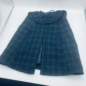 American Girl Pleasant Company Samantha’s Winter Cape blau grün kariert Wolle - Bild 1 von 12