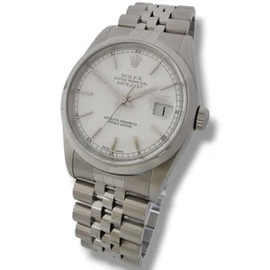 Rolex Datejust 16200 White Dial Steel Automatic Men's Watch Full Set 2000 - Picture 1 of 24