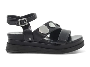 Chaussures compensées A.S.98 A15040 N en cuir noir - Chaussures Femme - Imagen 1 de 5