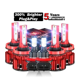 Combo faros LED CSP altos/bajos + bombillas antiniebla blancas para Nissan Rogue 2014-2020 - Imagen 1 de 24