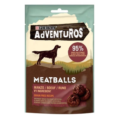 Adventuros Cane High Meat Meatballs 70gr Manzo