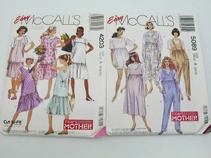 2 Patrones de Costura de Maternidad Talla 6 8 10 Sin Cortar McCalls Vestido Fácil Mono Top - Imagen 1 de 4