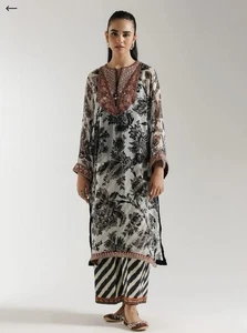 Outfitters Ethnic Embroidered Kurta Suit 2-Piece, - Picture 1 of 4