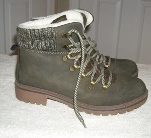 Massini, Damenstiefelette, Größe 9, oliv, Schnürstiefelette klobiger Absatz grün braun - Bild 1 von 14