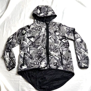 Nike NYC Women Windbreaker Tech Jacket New York City Graphics Care Running Sz M - Picture 1 of 12