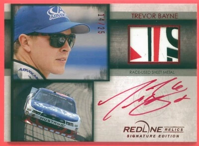 TREVOR BAYNE 2014 PP Redline Relics Signatures # RRSE-TB /25 Authentic Autograph - Image 1 of 2