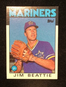 JIM BEATTIE 1986 TOPPS AUTOGRAPHED SIGNED AUTO BASEBALL CARD 729 MARINERS - Picture 1 of 2