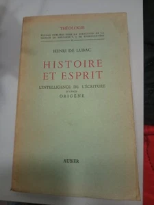 HISTOIRE ET ESPRIT By Henri De Lubac 1950 - Picture 1 of 7
