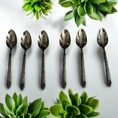 Vintage Ekco Eterna “Mary Ellen” Stainless Steel Teaspoons -  Set of 6 - Japan - Image 1 of 3