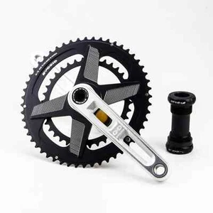 165mm Road Bike Crankset 52-36T 12 Speed 2X Chainring Hollow Tech Crank with BB - Picture 1 of 38