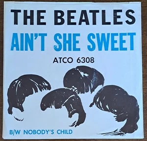 RARE! BEATLES EX++ SLEEVE & VINYL "Ain't She Sweet '64 CRISP LIKE-NEW! FEW BENDS - Picture 1 of 15