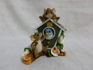 Charming Tails Home Tweet Home 88/106 Birdhouse Blue Bird Mouse New In Box - Bild 1 von 6