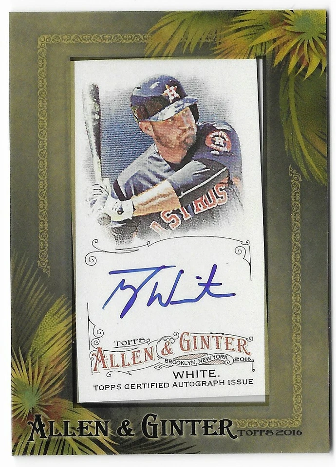 Tyler White 2016 Topps Allen & Ginter's Mini Framed Autograph #TW Astros Insert  - Image 1 of 4