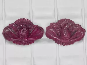 Escultura roja marrón natural sin tratar rubíes india con certificación GII 45,15 quilates - Imagen 1 de 5