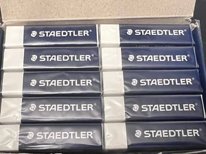 20 X Staedtler Mars Gomme Testa Estruso Lattice Senza PVC Bianco Blu 525C2-03A6 - Foto 1 di 2