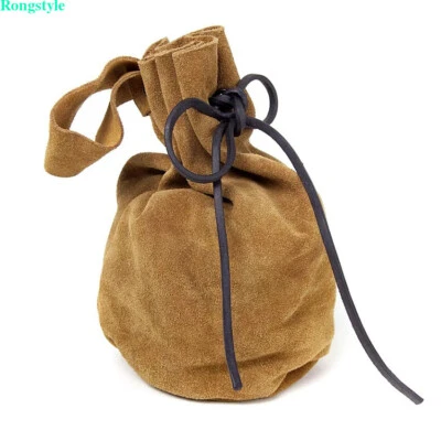 Bolsa medieval de cuero PU moneda cintura colgante bolso con cordón cartera accesorios para disfraces Foto 1 de 4