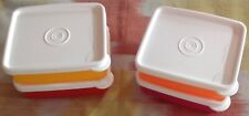 Tupperware Square Away Mini Set of 4 In Colors-New-Free Shipping