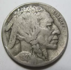 1927-D Buffalo Nickel - Sehr guter Zustand - (#13F) - Bild 1 von 2