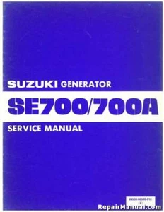 Suzuki SE700 SE700A Generator Service Manual - Picture 1 of 1