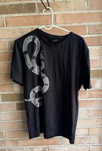 ZARA MAN BLACK AND WHITE 3 D SNAKE SHIRT SIZE LARGE - Picture 1 of 2