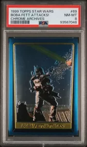 1999 Topps Star Wars Chrome Archives Boba Fett Attacks! #69 PSA 8 - Picture 1 of 3