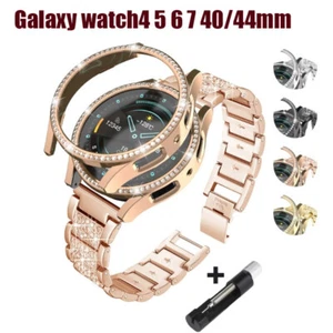 Metal Strap and Case for Samsung Galaxy Watch4 5 6 7 40/44mm Band Stainless Band - Picture 1 of 13