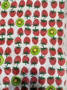 Marcus Brothers Flannel Fabric, Strawberry & Kiwi, 1.5 Yard x 42"- Prewashed - Picture 1 of 4