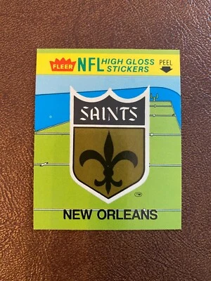 NEW ORLEANS SAINTS 1981 Fleer Teams in Action Sticker ( Logo Sticker )   - Image 1 of 3