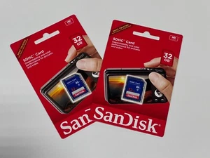 SanDisk SDXC Card 2 Pack 32 GB Class 4 Camera Memory Card - Shock & Water Proof - Picture 1 of 3