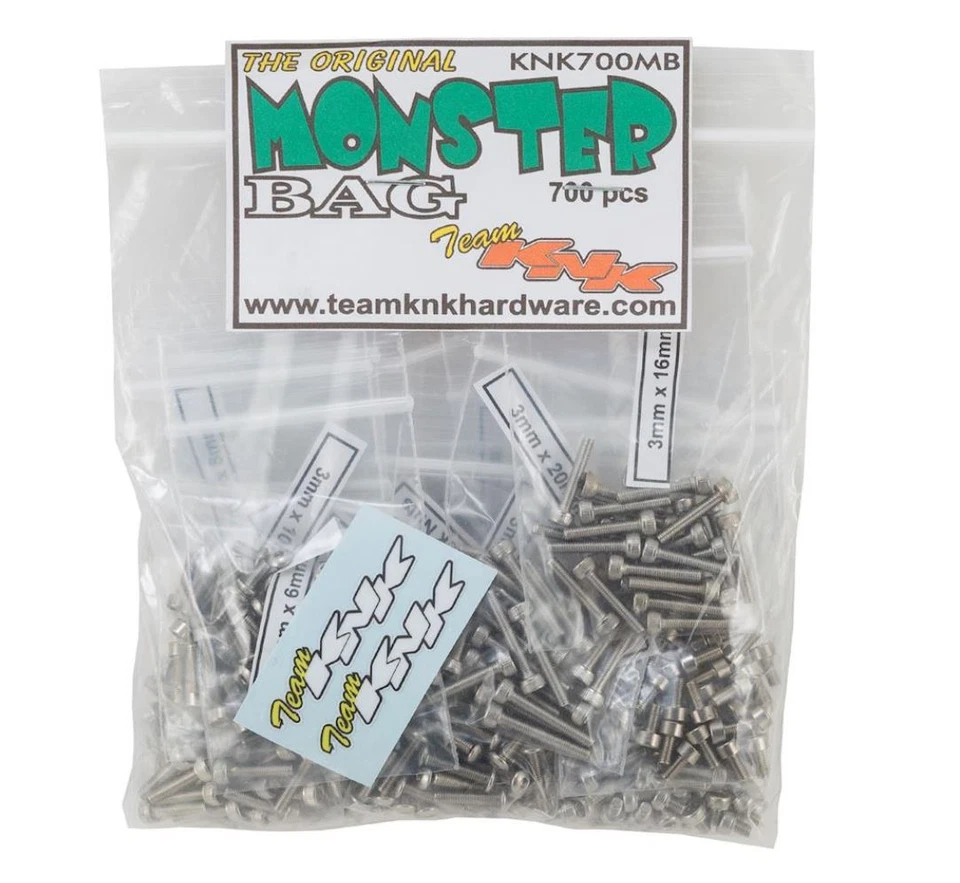 Team KNK Monster Bag Stainless Steel Screw Hardware Kit (700) rc KNK700MB - Image 1 of 1