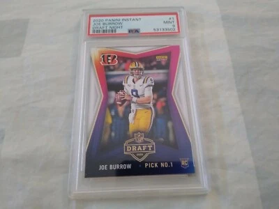 JOE BURROW 2020 Panini Instant Draft Night RC PSA 9 MINT #1 of 8156 - Image 1 of 2