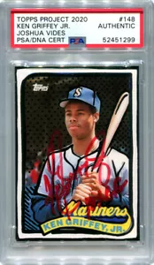 Ken Griffey Jr. Tarjeta firmada de Topps Project 2020 #148 inscrita 10x GG roja 1/1 PSA - Imagen 1 de 2